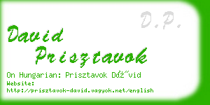 david prisztavok business card